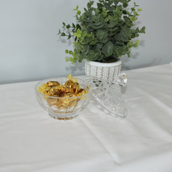 Crystal candy dish with lid - Picture 3 of 7